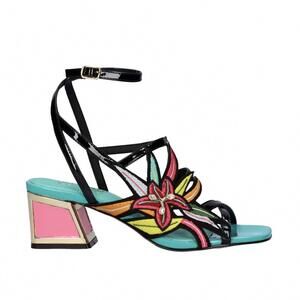 NEW EXE women's luisa low heel sandal in black